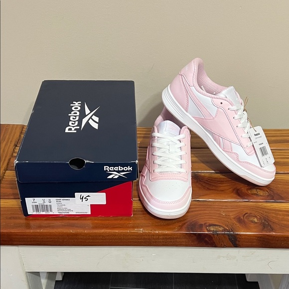 Reebok Shoes - Reebok Women's Pink and White Low-Top Sneakers